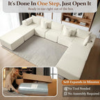 168" Cloud Sectional Couch, Comfort U Shaped Sofa - Image 3