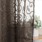 Furman Chocolate Sheer Curtains 96 inches Long - Image 7