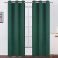 Green Blackout Curtains 34 x 84 Inch Length/Set of 2 Curtain Panels/Thermal by Lemomo