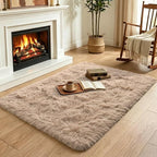 Noahas 2x4 Beige Fluffy Soft Runner Rug Non-Slip - Image 4