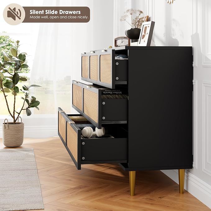 GarveeHome Rattan 7 Drawer Dressers - Image 6