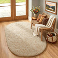 Ophanie 3x5 Oval Rug, Bedside Preppy Dorm Area Rug, College Essentials Non Slip by Ophanie
