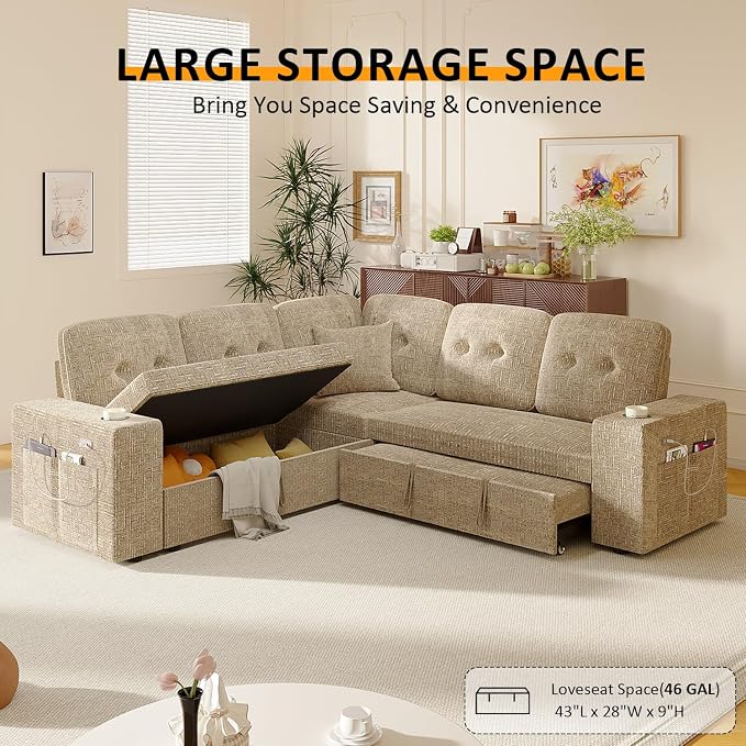 Modular Sectional Sleeper Sofa - Image 6