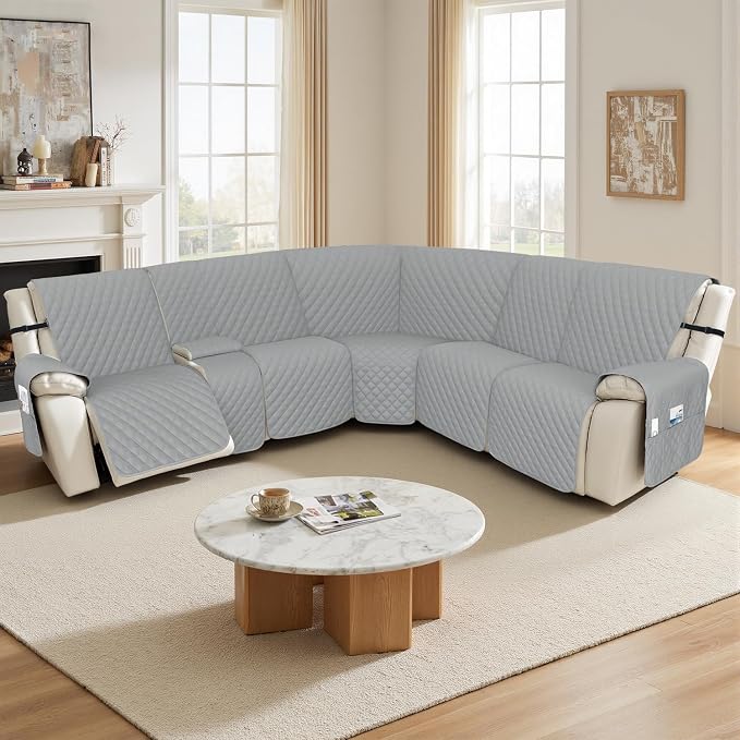 Arfntevss Recliner Sectional Couch Covers 1OO% Waterproof L Shape Sofa Cover - Image 7