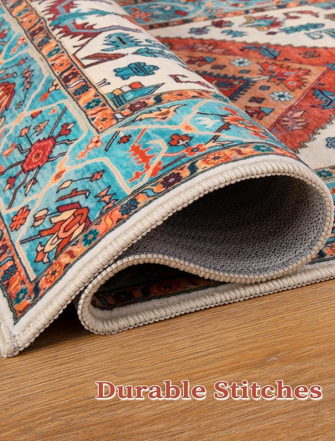 SERISSA 2x6 Washable Non Slip Boho Runner Rug - Image 8