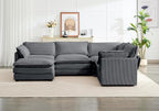 ROWHY 113'' Modular Sectional Cloud Corner Couch, 5 Seater L Shape Sofa Big - Image 7