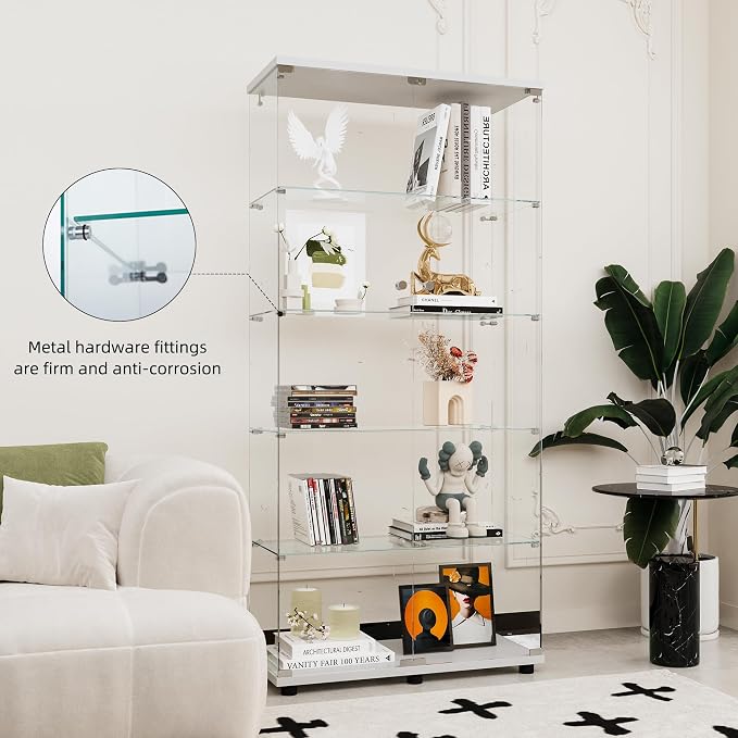 FLYMUHJIA Curio Cabinets with Tempered Glass Doors - Image 8