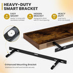 Acovy 24 Inch Floating Shelves, 9.3" Deep Floating Shelf Wall Mounted, Rustic - Image 6