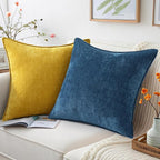 decorUhome Summer Couch Euro Sham Throw Pillow Covers 22x22 Set of 2, - Image 5