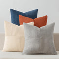 MIULEE Blue Rust Throw Pillow Covers 18x18 Inch Set of 4 Boho Farmhouse Cushion by MIULEE