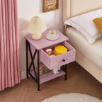 VECELO Nightstands Set of 2, Modern Bedside End Tables, Night Stands - Image 6