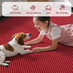 Indoor Front Door Mat Entryway Rug Non Slip Washable Red 2x3 ft | Front Entry - Image 4