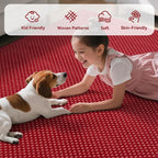 Hallway Runner Rug Woven Washable Long Kitchen Runner Red 2x5 ft | Boho Soft - Image 4