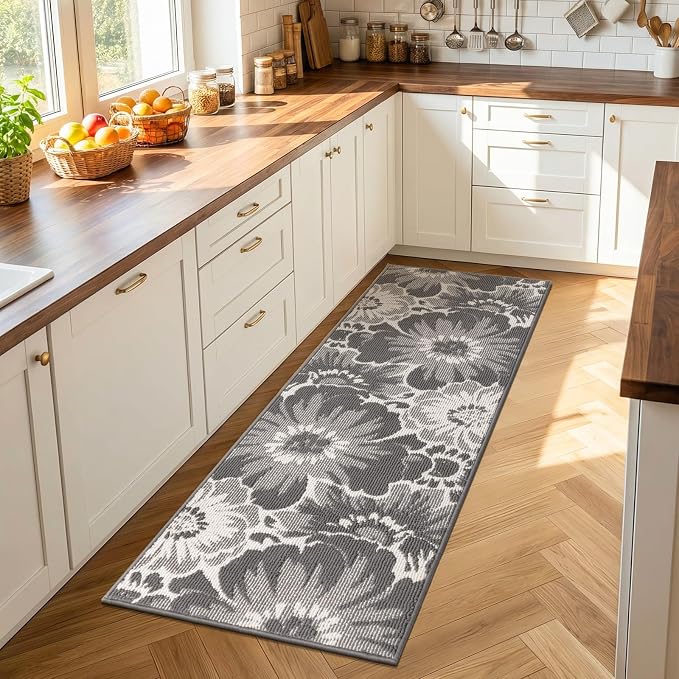 Findosom Hallway Runner Rug 2x6, Non Slip High-Low Textured Floral Washable - Image 7