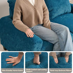 EASE MOOSE 88.5" Large Seat Velvet Loveseat Sofa, Soft Deep Seat Couches - Image 7