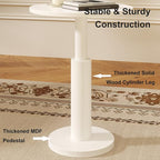 LAATOOREE Round Side Tables Set of 2, Pedestal Drink Table, Spacious Top - Image 6