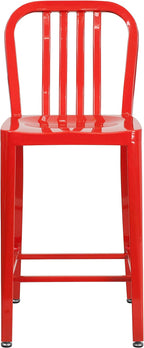 Flash Furniture Gael Commercial Grade 2 Pack 24" High Red Metal Indoor-Outdoor - Image 8