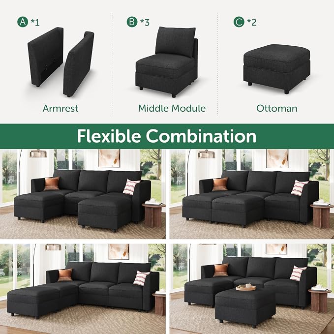 HONBAY Modular Sectional Sofa - Image 4
