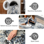 2x3 Small Washable Area Rug: Non-Slip Door Mat Midnight Sky | Dense Low Pile - Image 4