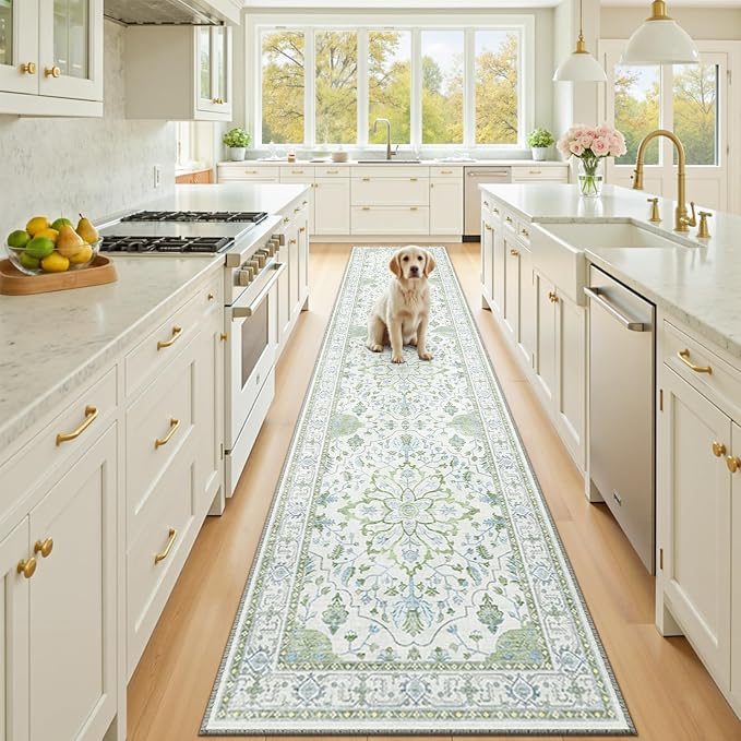 RELEANY Washable Area Rug, Runner 2'x10', Water Repellent, Pet Friendly by RELEANY