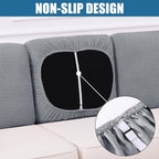 Smiry Waterproof Couch Cushion Covers, Stretch Jacquard Thick Sofa Cushion - Image 3