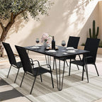 JEAREY Patio Dining Chairs Set of 4, Outdoor Stackable Dining Furniture Set - Image 2