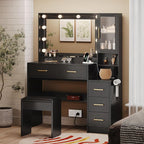 TOKSOM Makeup Vanity with Lights & Charging Station, Bedroom Makeup Dressing - Image 7