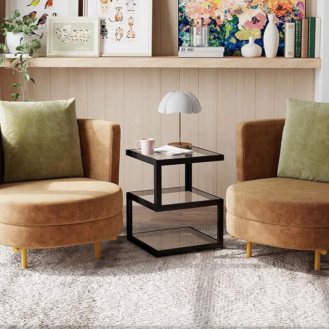 3-Tier Tempered Glass Side Table - Image 9