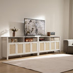 SICOTAS Rattan TV Stand for Television up to 120" by SICOTAS
