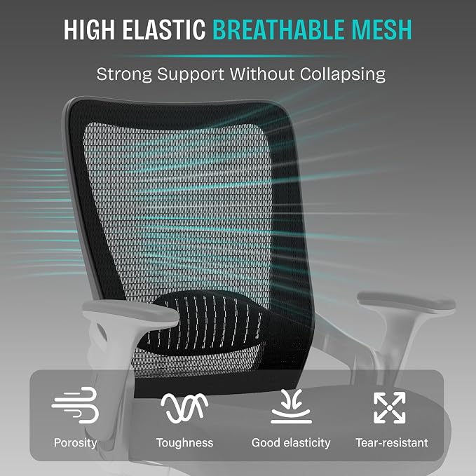 SUNNOW Office Chair, Ergonomic Computer Desk Chair, Sturdy Executive Task Chair - Image 8