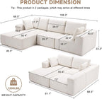 108” Modular Sectional Sofa, Cloud Sectional Couch - Image 5