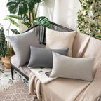 MIULEE Pack of 2 Decorative Outdoor Solid Waterproof Throw Pillow Covers Faux - Image 4