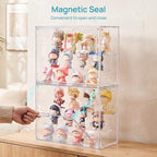 Vtopmart 4 Pack Acrylic Display Case, Stackable Figure Display Case - Image 4
