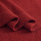 CozeCube Christmas Red Seed Stitch Throw Blanket 60"x80", Farmhouse Decor | - Image 8