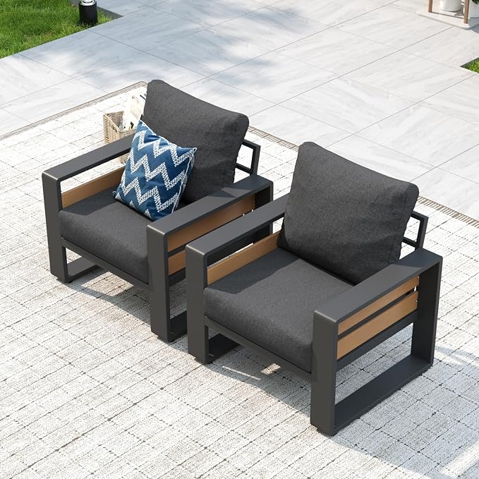 Aoxun Aluminum Patio Furniture Set, 2 Piece Luxury Outdoor Sectional by Aoxun