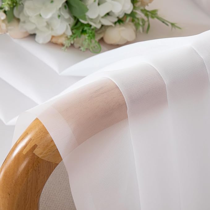 Chyhomenyc Sheer Valances for Windows, Light Filtering Small Window Curtains - Image 4