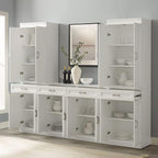 Crosley Furniture Stanton 3-Piece Traditional Sideboard Buffet Cabinet and - Image 8
