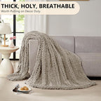 L'AGRATY Chunky Knit Throw Blanket - Image 5