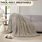 L'AGRATY Chunky Knit Throw Blanket - Image 6