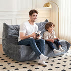 Bean Bag Chair, 2 Seater Lazy Bean Bag Sofa Memory Foam Couch, Giant Bean Bag - Image 4