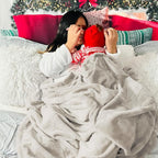 Bedsure GentleSoft Fleece Throw XL Blanket Linen - Image 5