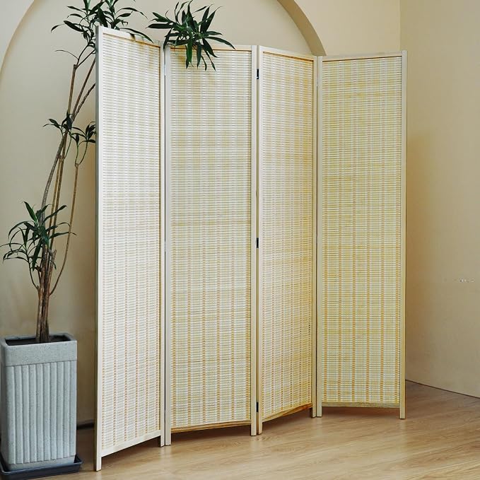 Furnnylane 4 Panel Bamboo Room Divider - Image 5