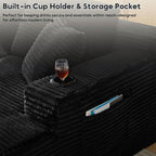 125 Inch Modular Sectional Sofa, Cloud Couch Oversized U Shaped Corduroy Sofa - Image 4