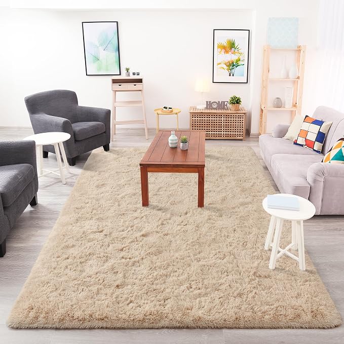 Chicrug Soft Area Rugs for Bedroom Living Room Plush Fluffy Rug 4x6 | Shag - Image 5