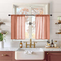 BGment Terracotta Linen Curtains 30 Inch Length by BGment