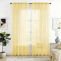 SpaceDresser Check Sheer Curtains 84 Inches Long by SpaceDresser