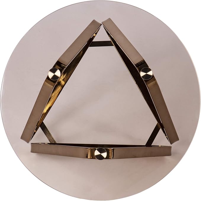 SEI Furniture - Stondon Round End Table - Transitional Design, Champagne Metal - Image 6