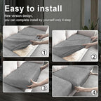 ANARACHON Leather Look Couch Cushion Covers Sofa Seat Slipcovers Sets Couches - Image 6