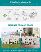 SERWALL HDPE Dining Set for 10 – 2 Tables, 8 Armless + 2 Armchairs. Includes 10 - Image 6