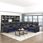 Lexicon 118" Power Reclining Sectional Sofa, Wall Hugger, 2 Recliner Seats - Image 9